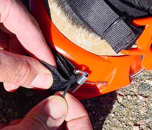 Installing Renegade Hoof Boot velcro strap